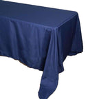 Polyester 72"x120" Rectangle Tablecloth Navy Blue - Durable and Stylish Table Cover