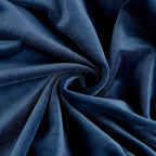 Velvet Chair Cushion Protector Stretch with Tie for Dining Chairs Navy Blue - Durable Cover for Formal Gatherings