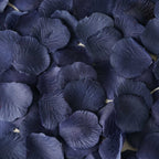 500-Pack Rose Petals Round Design Navy Blue Silk Confetti - Decorative Scatters for Tables and Floors