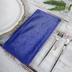5 Pack Premium Velvet 20"x20" Napkins Royal Blue - Soft Sheen Finish Cloth Napkins