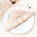 5 Pack Polyester 20"x20" Napkins Blush - Wrinkle Resistant & Easy Care Cloth Napkins