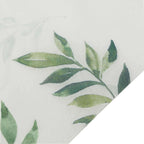 Non - Woven Tablecloth Rectangle White/Green with Olive Leaves Print - Perfect Disposable Table Cover for Summer 60"x102" - Bell Racket Store