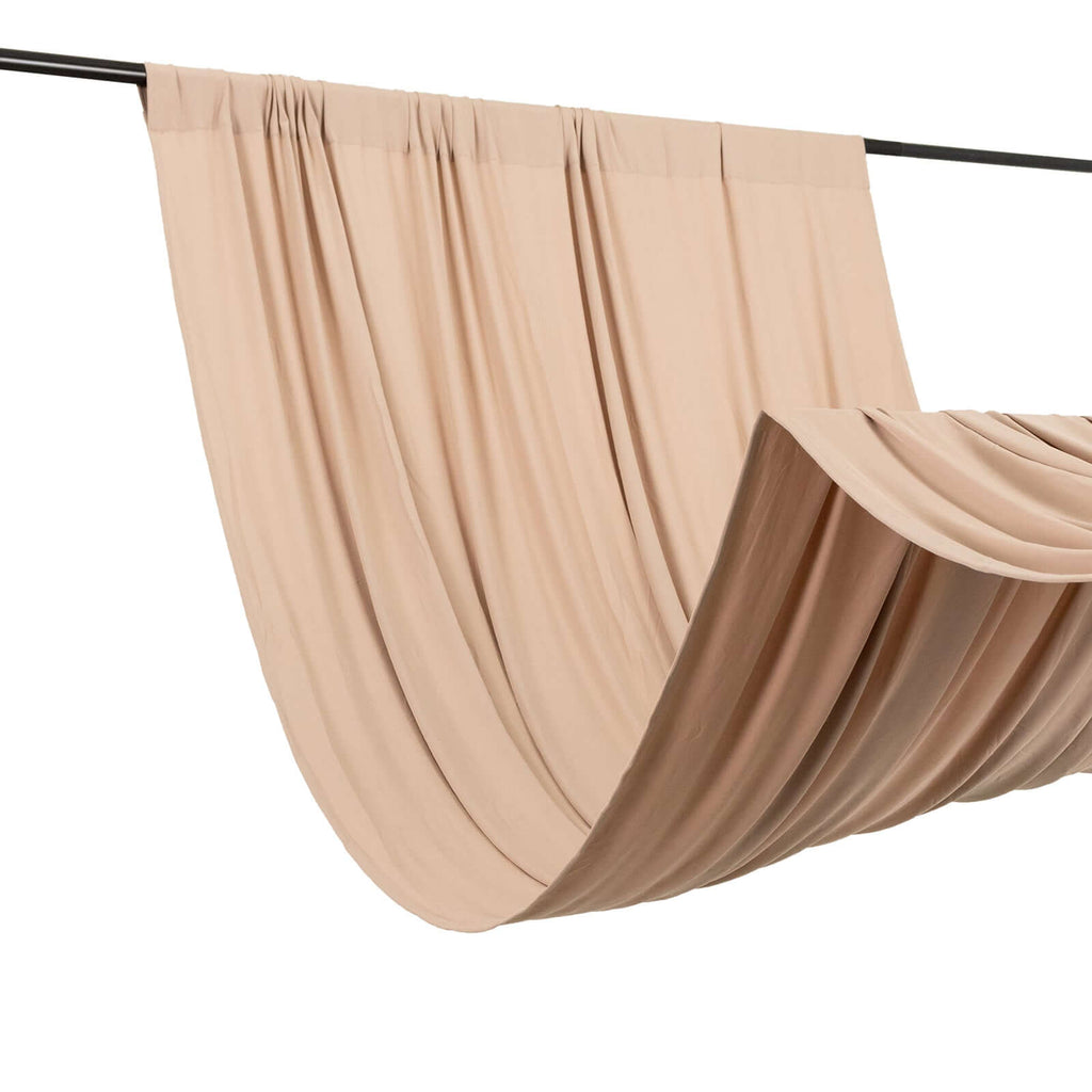 Nude 4 - Way Stretch Spandex Event Curtain Drapes, Wrinkle Free Backdrop Event Panel with Rod Pockets - 5ftx10ft - Bell Racket Store