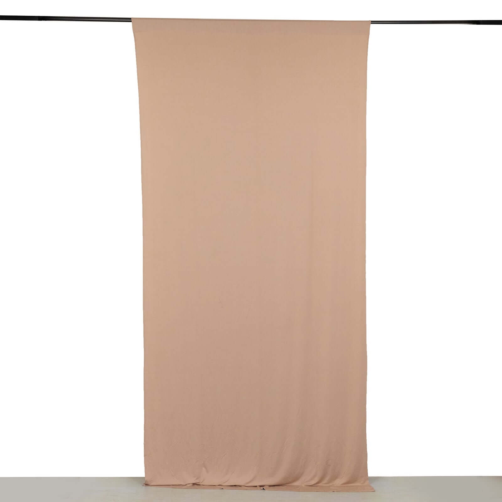 Nude 4 - Way Stretch Spandex Event Curtain Drapes, Wrinkle Free Backdrop Event Panel with Rod Pockets - 5ftx10ft - Bell Racket Store