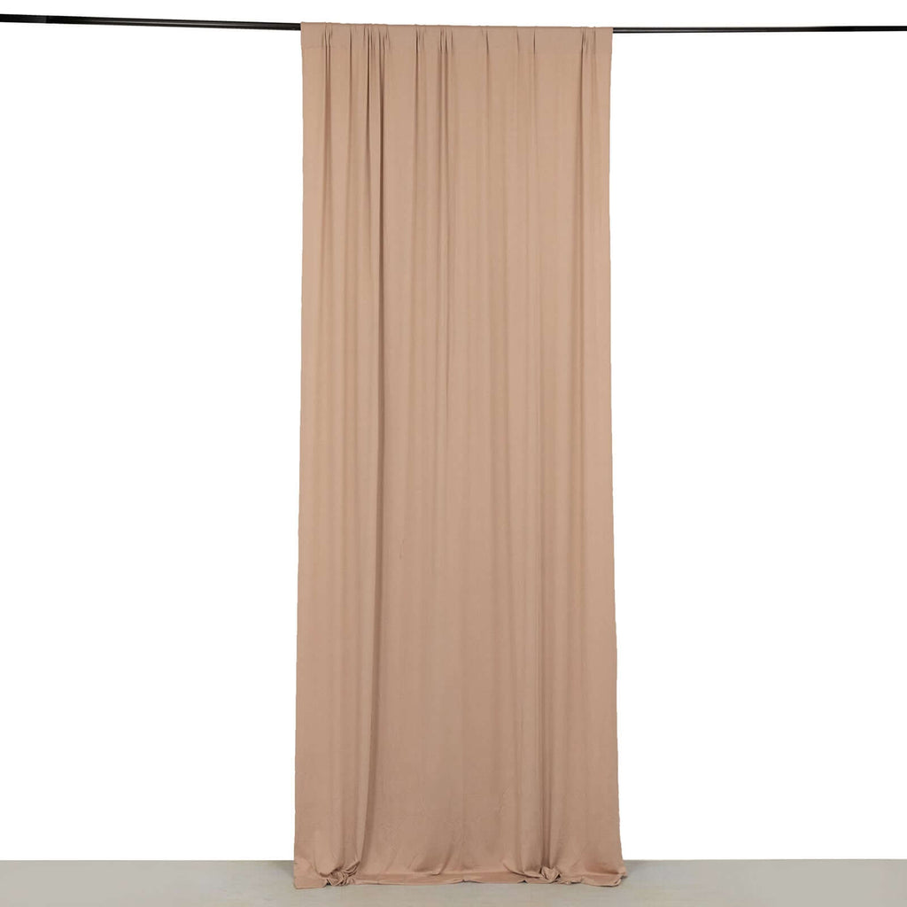 Nude 4 - Way Stretch Spandex Event Curtain Drapes, Wrinkle Free Backdrop Event Panel with Rod Pockets - 5ftx10ft - Bell Racket Store