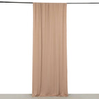 Nude 4 - Way Stretch Spandex Event Curtain Drapes, Wrinkle Free Backdrop Event Panel with Rod Pockets - 5ftx10ft - Bell Racket Store