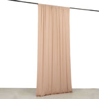 Nude 4 - Way Stretch Spandex Event Curtain Drapes, Wrinkle Free Backdrop Event Panel with Rod Pockets - 5ftx10ft - Bell Racket Store