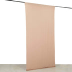 Nude 4 - Way Stretch Spandex Event Curtain Drapes, Wrinkle Free Backdrop Event Panel with Rod Pockets - 5ftx10ft - Bell Racket Store