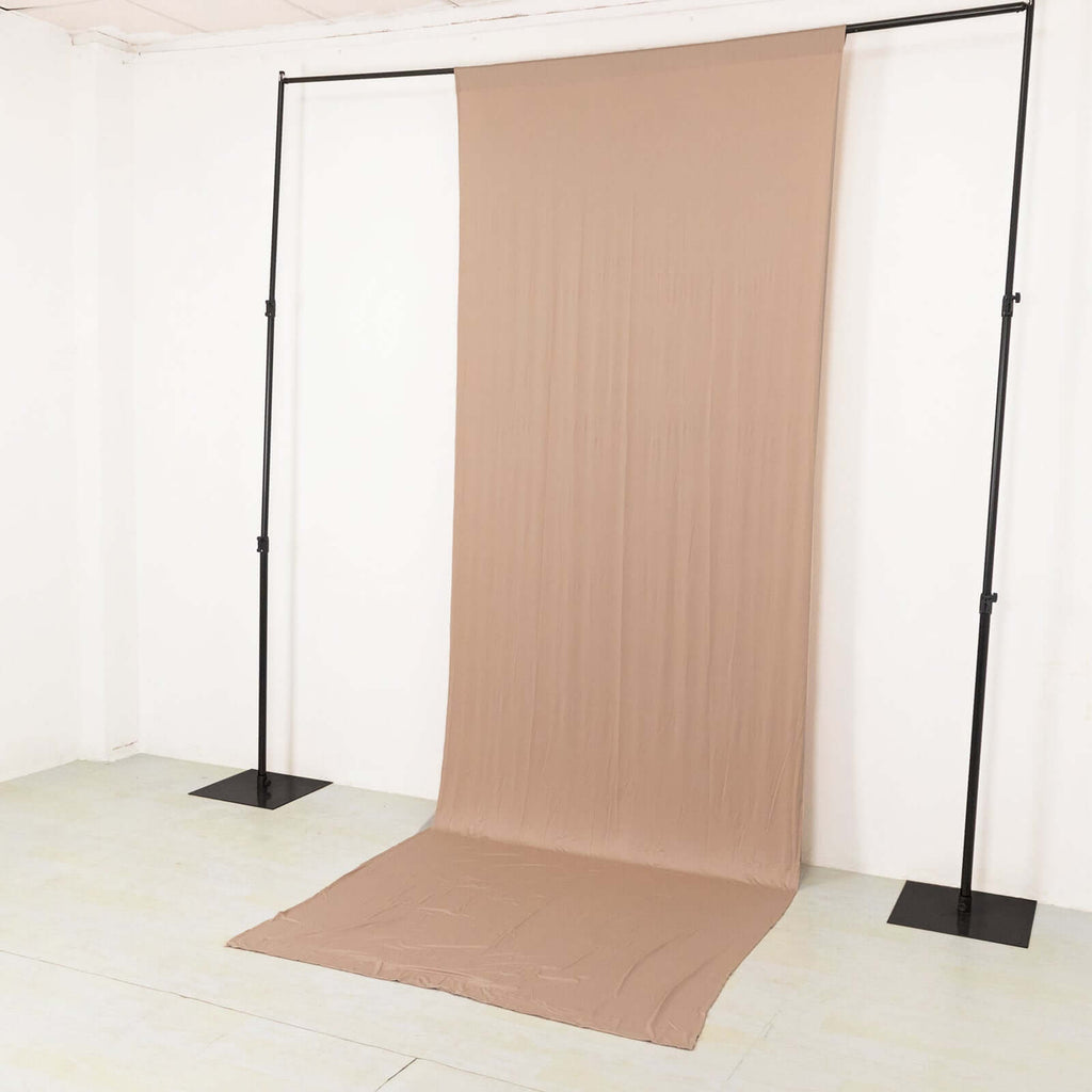 Nude 4 - Way Stretch Spandex Event Curtain Drapes, Wrinkle Free Backdrop Event Panel with Rod Pockets - 5ftx14ft - Bell Racket Store