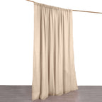 Nude Chiffon Polyester Event Curtain Drapes, Dual Layer Divider Backdrop Curtain Panels with Rod Pockets - 10ftx10ft - Bell Racket Store