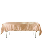 Satin Rectangular 60"x102" Tablecloth Nude - Smooth and Lustrous Table Cover