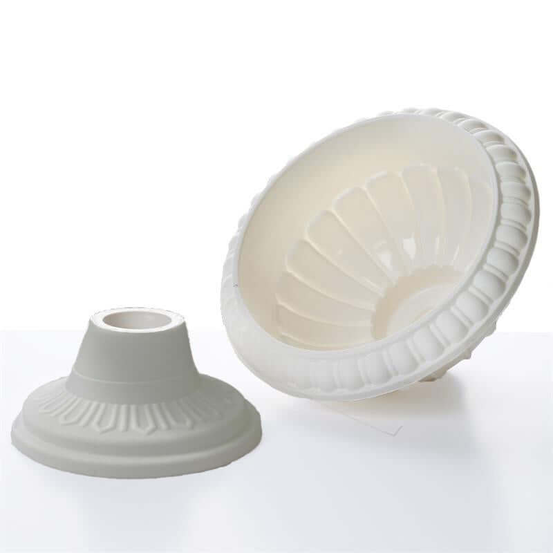 4 Pack 11" Off White Crafted All Weather Roman Inspired Pedestal Column Flower Plant Stand Pot - PVC