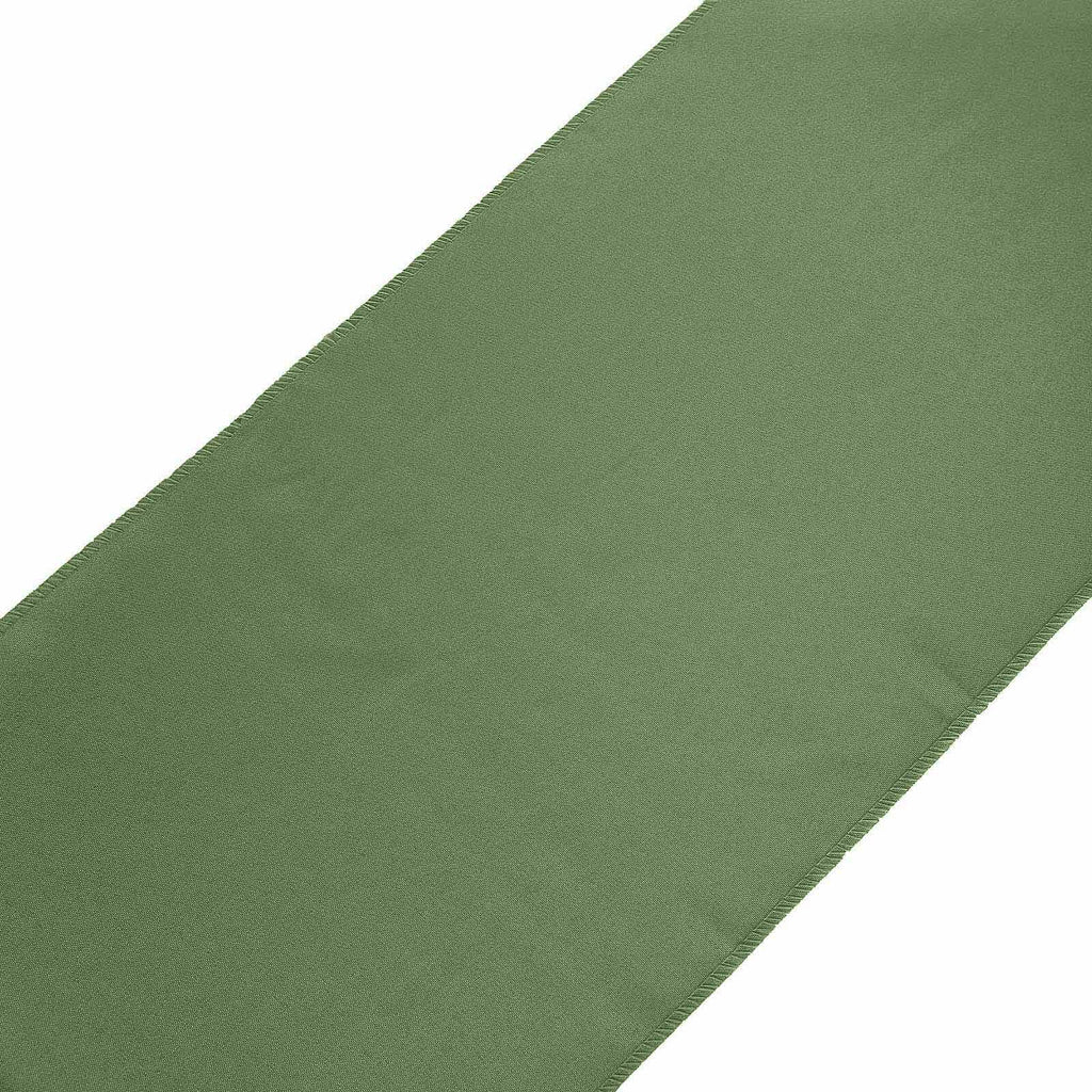 Polyester 12"x108" Table Runner Olive Green - Durable & Wrinkle-Resistant Table Decor