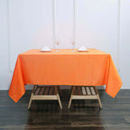 Polyester Square 70"x70" Tablecloth Orange - Wrinkle-Resistant & Durable Table Cover