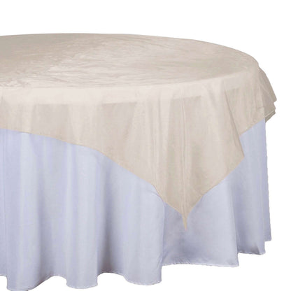 Organza 72"x72" Table Overlay Square Tablecloth Gold - Sheer Design for Stylish Events - NestOCart