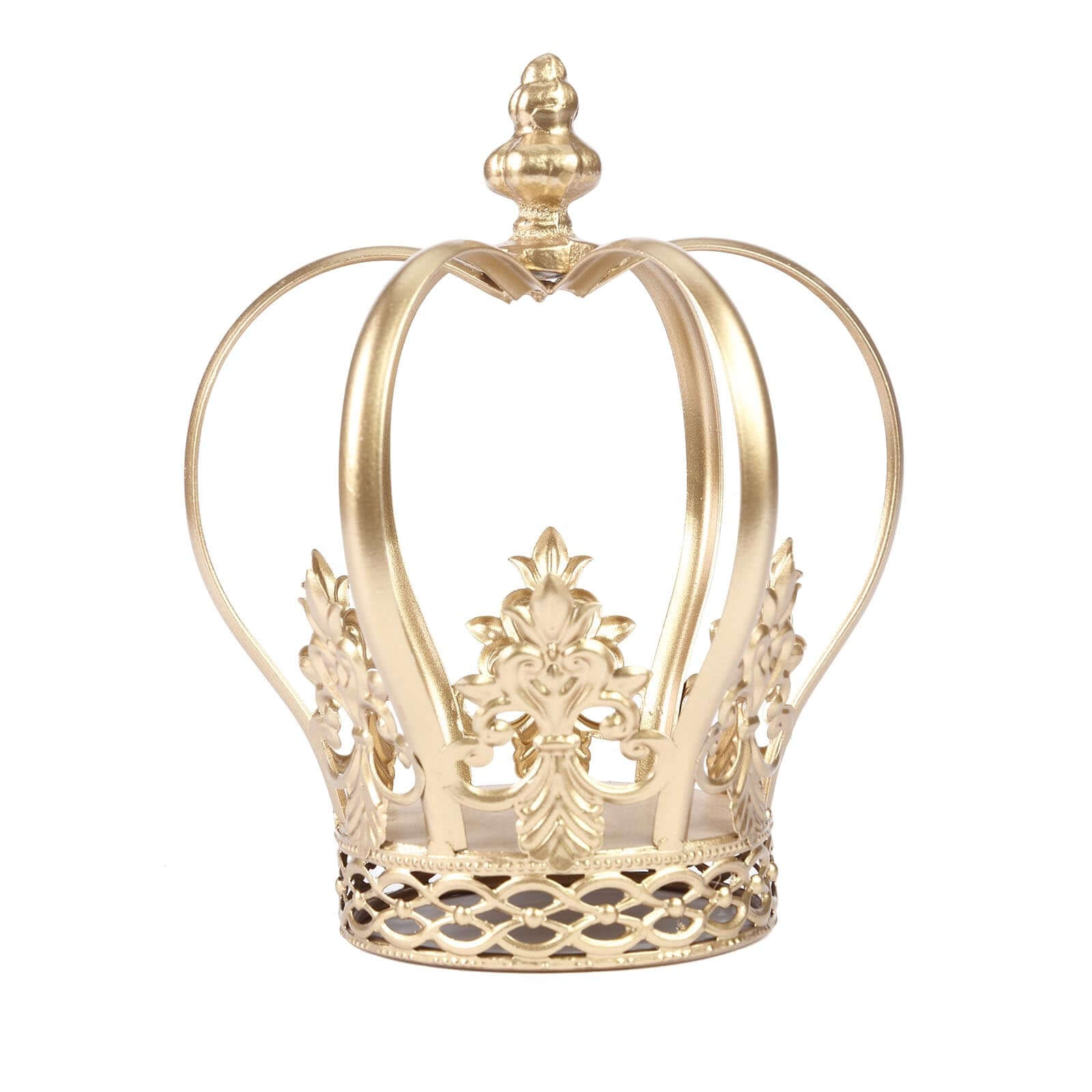 Metal Royal Crown Cake Topper Gold for Glamorous Events & Special Occasions 8"