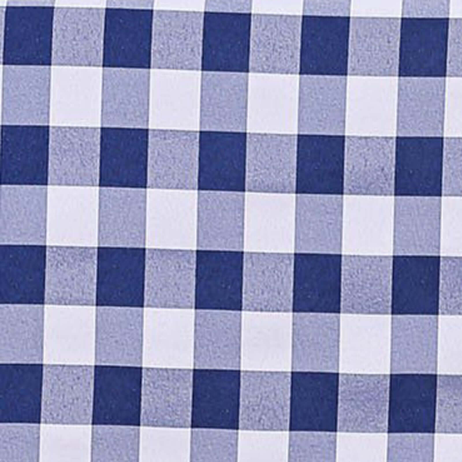 Polyester 60"x126" Rectangle Tablecloth White/Navy Blue - Buffalo Plaid Checkered Table Cover