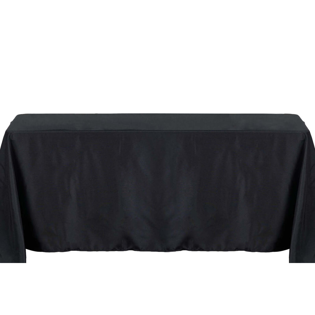 Polyester 54"x96" Rectangle Tablecloth Black - Wrinkle-Resistant & Easy-to-Care Table Cover
