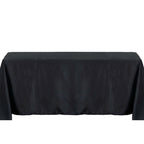 Polyester 54"x96" Rectangle Tablecloth Black - Wrinkle-Resistant & Easy-to-Care Table Cover