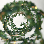 30 LED String Light Garland Green Leaf Design White Light - Battery Operated DÃ©cor Accent 10ft