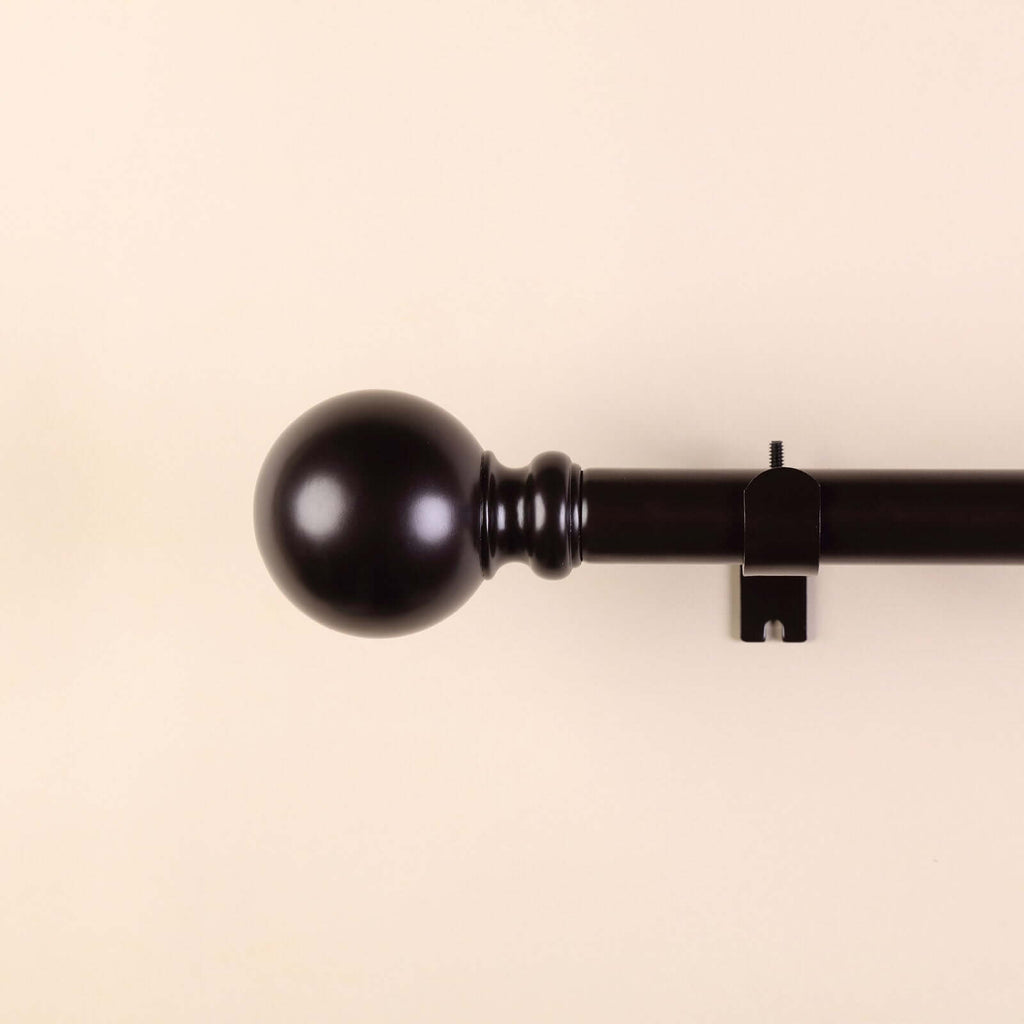 42"-126" Adjustable Curtain Rod Set, Bronze, Round Finials