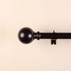 42"-126" Adjustable Curtain Rod Set, Bronze, Round Finials