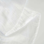 Taffeta 120" Round Tablecloth White - Seamless Accordion Crinkle Design for Stylish Occasions