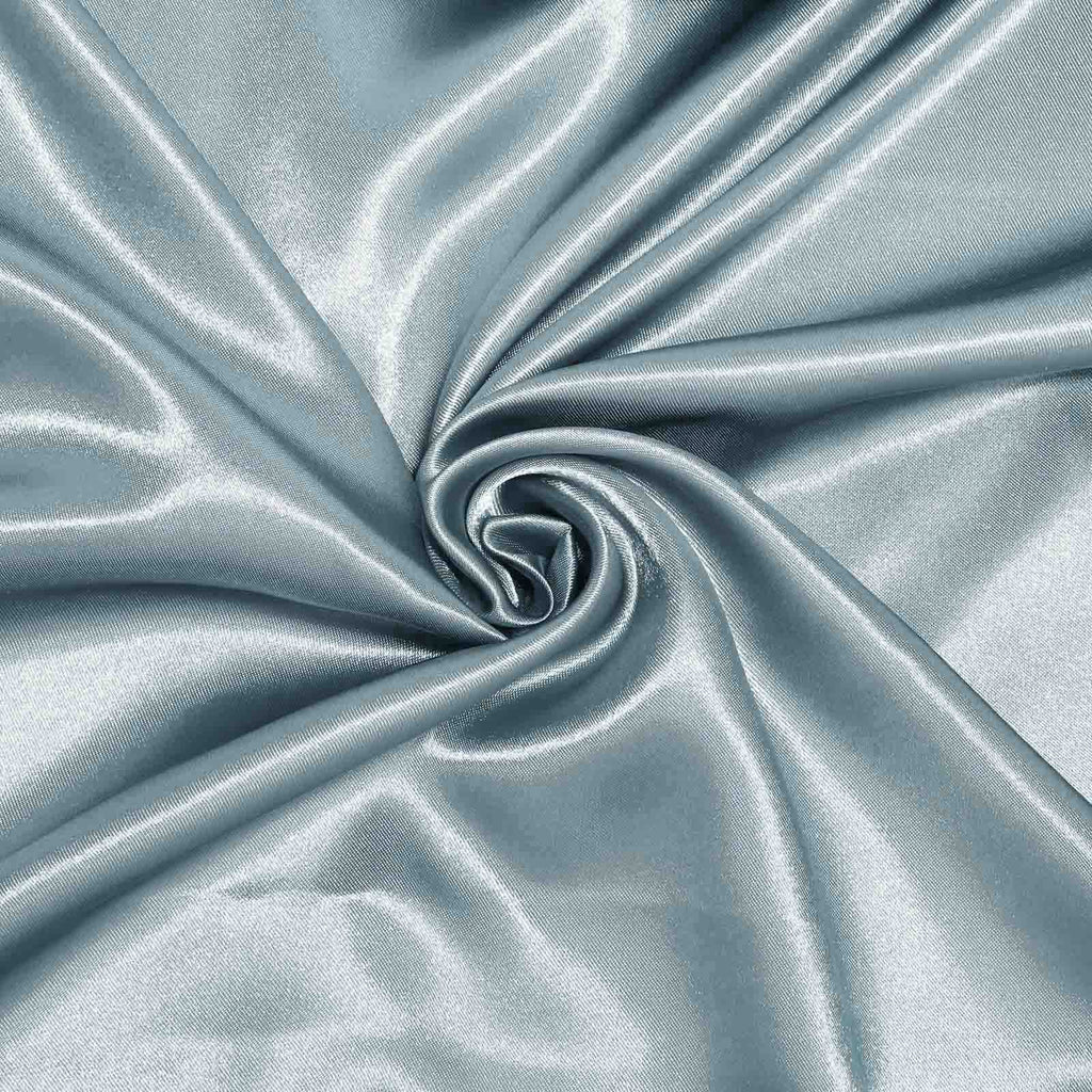 Satin Rectangular 90"x132" Tablecloth Dusty Blue - Seamless Table Cover