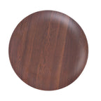Pack of 6 Melamine 10" Round Dinner Plates in Brown Wood Grain Print - Disposable Shatterproof Party Plates for Rustic Farmhouse - Inspired Table Decor - Bell Racket Store