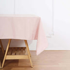 Polyester 70"x70" Table Overlay Square Tablecloth Blush - Wrinkle-Resistant & Durable Table Cover