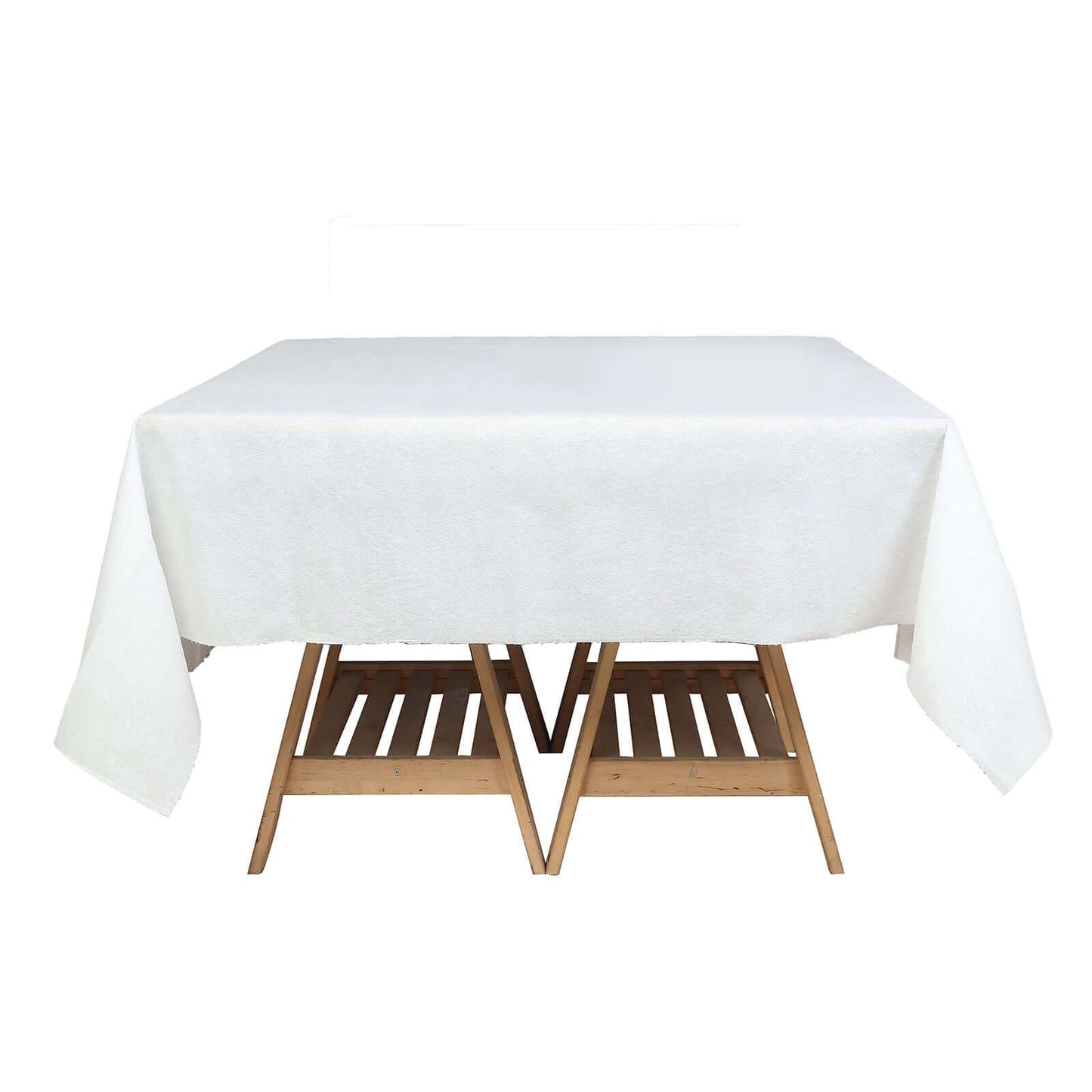 Paper Airlaid Tablecloth Square White - Disposable Linen - Feel Table Cover 70"x70" - Bell Racket Store