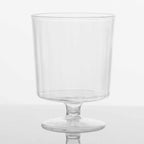 12-Pack Plastic Wine Glasses Clear Short Stem - Durable Disposable Drinkware for Wine 8oz