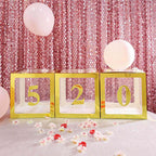 4-Pack Stickers Banner Custom 0-9 Number "6" Design Gold - Milestone Age and Date Stick-On Numbers 5"