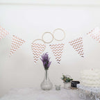 7.5ft Rose Gold Chevron Print Triangle Pennant Flag Party Banner - Clearance SALE