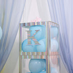 4 Pack 5" Iridescent Alphabet Stickers Banner, Customizable Stick on Letters - K