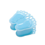 12-Pack Fillable Mini Candy Container in Baby Feet Style Light Blue - Unique Candy Treat Favor Boxes for Baby Shower 3.5"