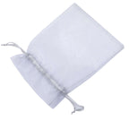 10 Pack 5"x7" Silver Organza Drawstring Wedding Party Favor Gift Bags