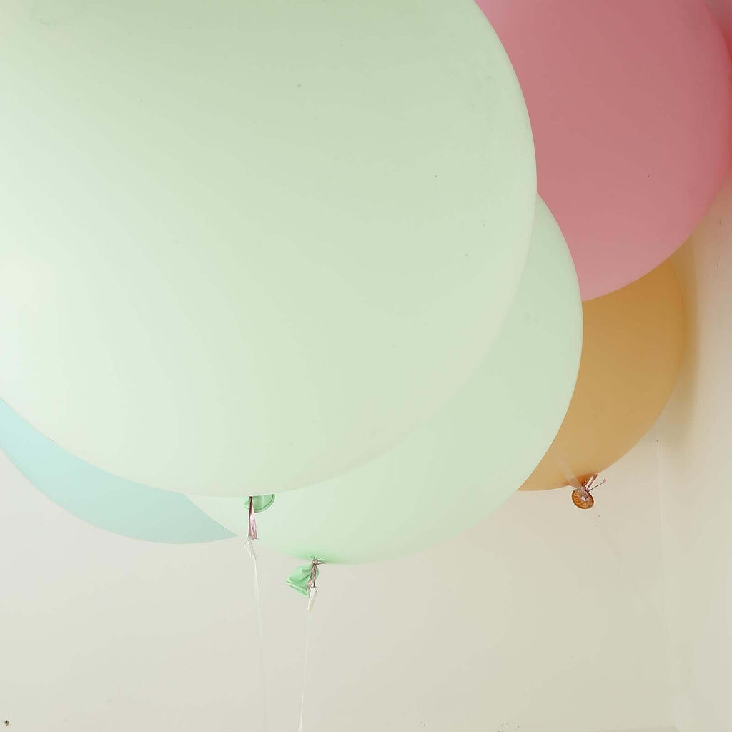 2 Pack 32" Large Matte Pastel Mint Helium Air Premium Latex Balloons