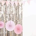 8ft Champagne Metallic Tinsel Foil Fringe Doorway Curtain Party Backdrop