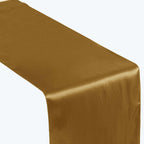 Satin 12"x108" Table Runner Gold - Stylish Table Linen for Weddings & Events