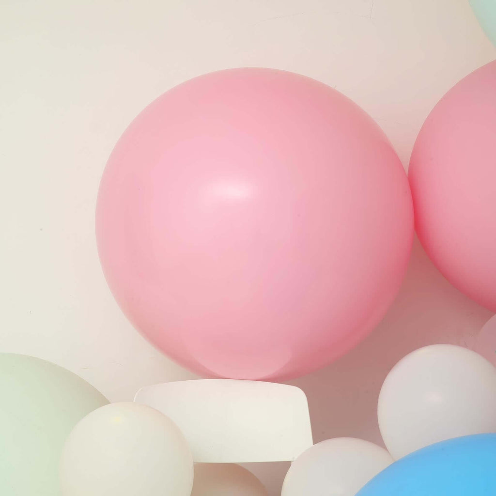 2 Pack 32" Large Matte Pastel Blush Helium or Air Latex Balloons