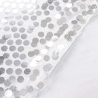 Payette Sequin 21ft Table Skirt Silver - Dual Layered Satin Table Cover - Bell Racket Store