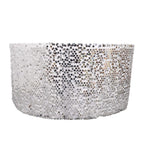 Payette Sequin 21ft Table Skirt Silver - Dual Layered Satin Table Cover - Bell Racket Store