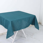 Polyester Square 54"x54" Tablecloth Peacock Teal - Wrinkle-Resistant & Durable Table Cover