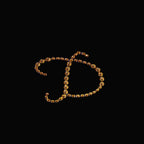 12 Pack 1.5" Gold Rhinestone Monogram Letter Jewel Sticker Self Adhesive DIY Diamond Decor - D
