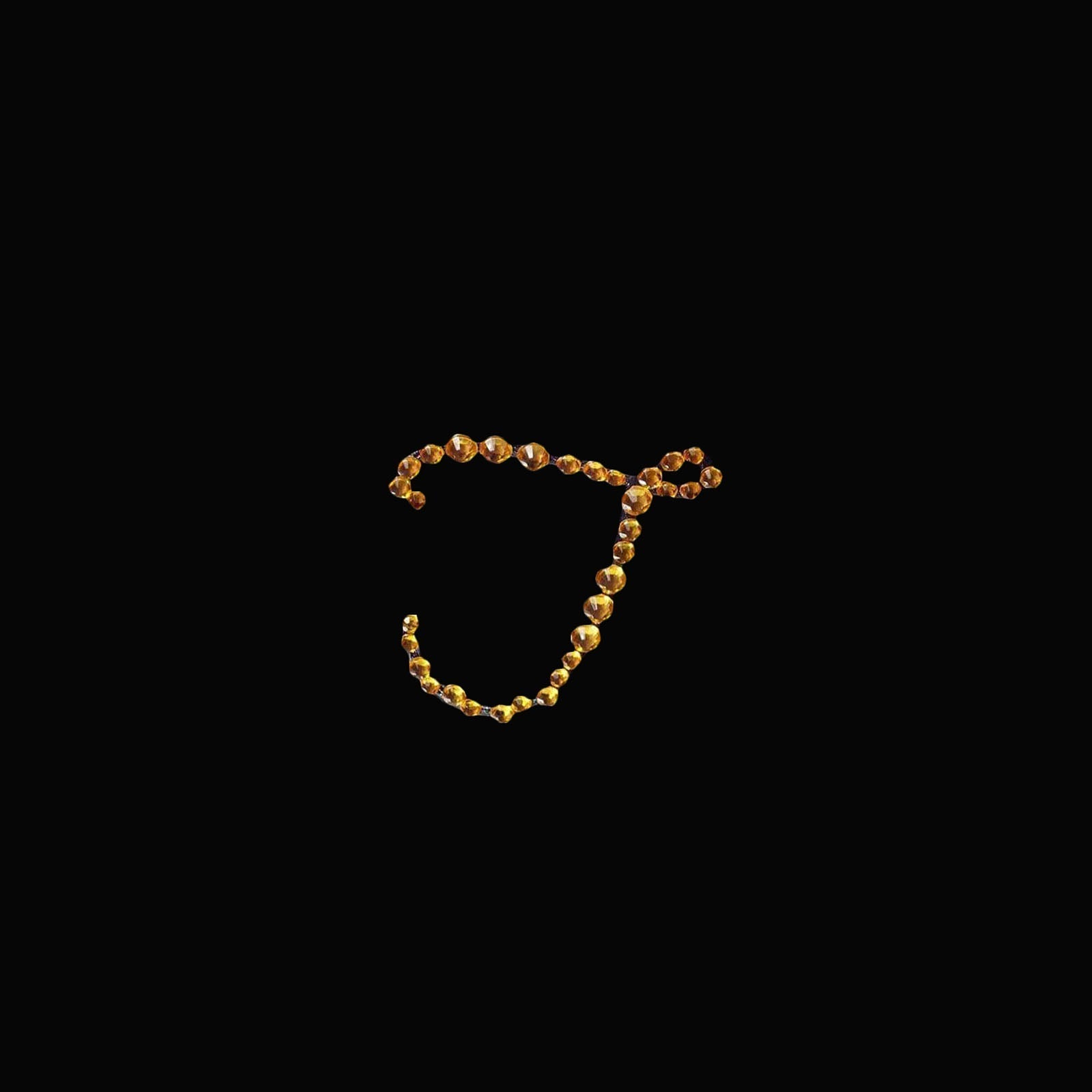 12 Pack 1.5" Gold Rhinestone Monogram Letter Jewel Sticker Self Adhesive DIY Diamond Decor - T