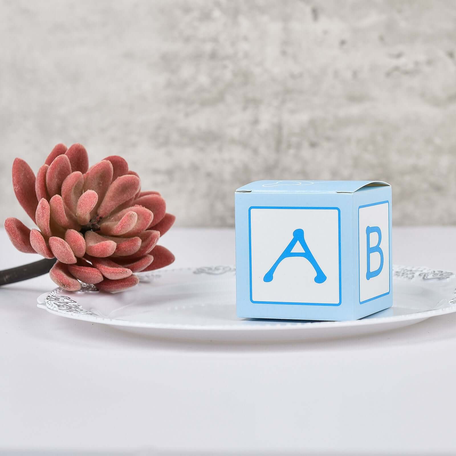 25 Pack 2" Light Blue Baby Shower Party Favor Candy Gift Boxes