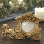 Picture Frame Resin Horse Carriage Design Gold - European Style Place Card Holder & Wedding Party Favor 7" - Bell Racket Store