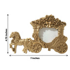 Picture Frame Resin Horse Carriage Design Gold - European Style Place Card Holder & Wedding Party Favor 7" - Bell Racket Store