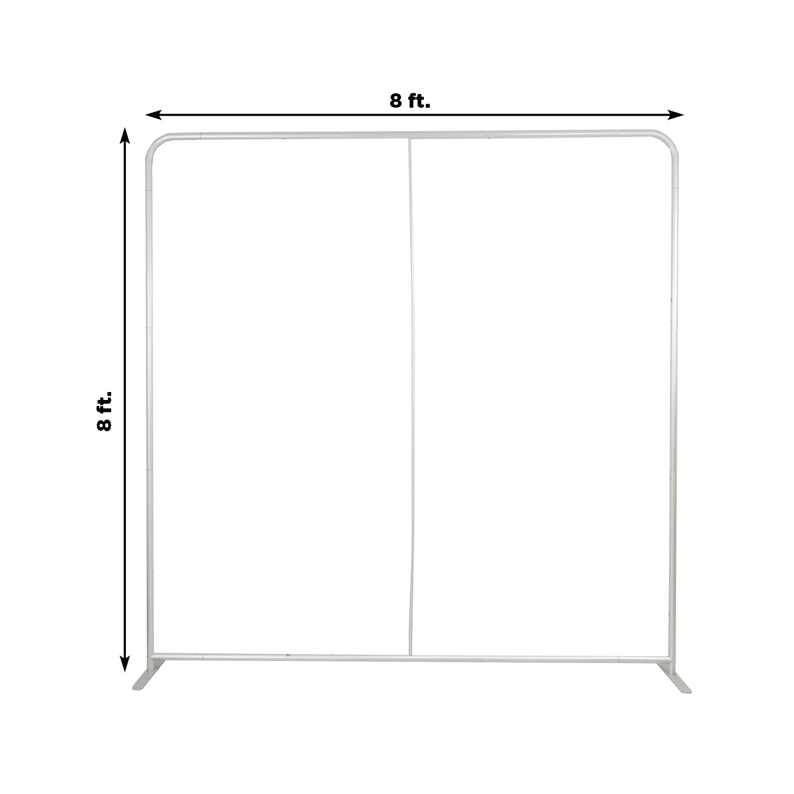 Pillowcase Backdrop Stand in Aluminum 8ft x 8ft â€“ Portable Rounded Corner Tension Fabric Pillowcase Display Stand for Exhibits & Photography - Bell Racket Store